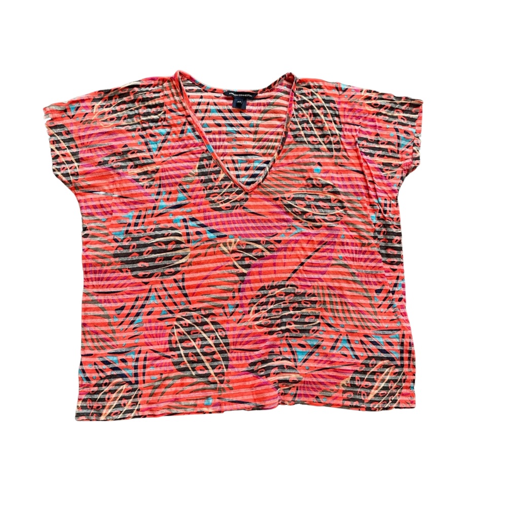 Oversize French connection tropical t-shirt